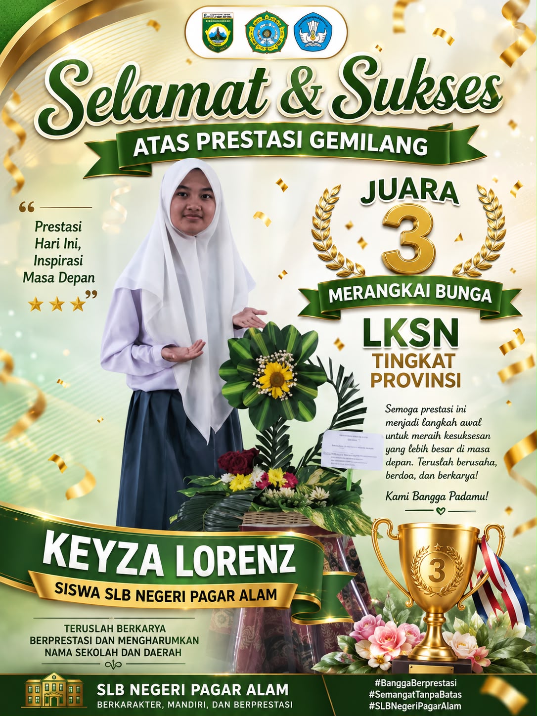 Juara 3 Merangkai Bunga